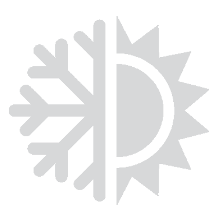 split image with half snowflake and half sunshine